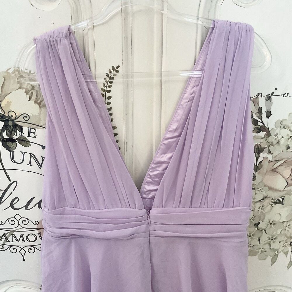 Lilac Tiered V-Neck Maxi Dress - Picture 9 of 11